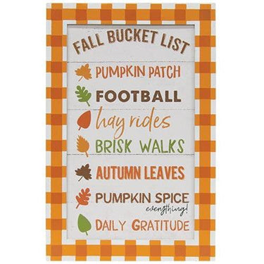 Fall Bucket List Sign - The Fox Decor
